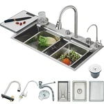 32X18 Drop Kitchen Sink With Faucet Combo Stainless Steel Single Bowl Set. Fixed Price $139.00.