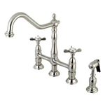 Kingston Brass KS127.BEXBS Essex 1.8 Gpm Widespread Bridge - Nickel. Fixed Price $399.72.