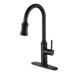 Stainless Steel Kitchen Sink Faucets With Pull Deck Plate Matte Black. Fixed Price $136.95.