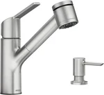Moen 87701SRS Sombra Kitchen Faucet With Soap Dispenser, Spot Resist Stainless. Fixed Price $94.99.