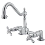 Kingston Brass KS114.AX Heritage 1.8 Gpm Widespread Bridge - Chrome. Fixed Price $295.72.
