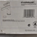 Delta 574-CSMPU-DST Zura Single Handle Bathroom Faucet, Chrome / Matte Black. Fixed Price $399.00.