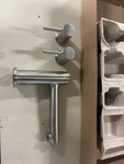 Moen T393BN Align 2-HANDLE Deck Mount Modern Roman Tub Faucet Trim Kit, Valve. Fixed Price $331.83.