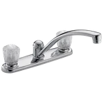 Delta 2100 / 2400 Series 2102LF Two Handle Kitchen Faucet - Chrome. Fixed Price $103.70.
