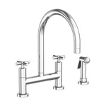 Newport Brass 1500-5412/26 East Linear Kitchen Bridge Faucet Polished Chrome. Fixed Price $1717.80.