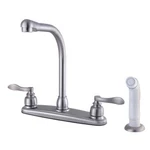 Kingston Brass FB758NFLSP Nuwave French 8" Deck Kitchen Faucet With Sprayer. Fixed Price $114.78.