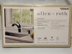 Allen + Roth Mullen Matte Black Single Handle Deck-mount Pull-out Kitchen Faucet. Fixed Price $74.00.