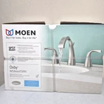 Moen Oxby WS84661SRN Widespread Bathroom Sink Faucet, Brushed Nickel - New. Fixed Price $125.00.