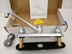 Project Source Chrome 2-HANDLE Kitchen Faucet Deck Mount Low-arc #1159010. Fixed Price $29.00.