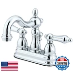 Kingston Brass KB1601AL Heritage 4-INCH Centerset Lavatory Faucet With Metal Lev. Fixed Price $152.40.
