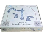 Vtg 2 Handle Roman Tub Faucet Satin Nickel Finish Solid Brass Matco Norca New. Fixed Price $93.75.