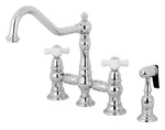 Kingston Brass KS3271PXBS Restoration Polished Chrome Two-handle Kitchen Faucet. Fixed Price $224.99.