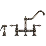 Whitehaus WHKBTLV3-9201-C 2-HANDLE Side Sprayer Kitchen Faucet Polished Chrome. Fixed Price $399.99.