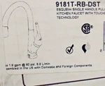 Delta 9181T-RB-DST Esque 1-HANDLE Kitchen Faucet W TOUCH2O Venetian Bronze. Fixed Price $329.99.