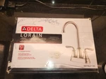 Delta Lorain Stainless Double Handle Bar Prep Kitchen Faucet 28716LF-SS. Fixed Price $60.00.
