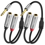 2 Pack 1/4 Trs Stereo Splitter Y Cable To Dual Ts Female 6.35MM Adapter. Fixed Price $19.99.