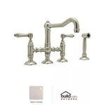 Rohl A1458LMWSSTN-2 Country Kitchen Bridge Faucet Includes Side Spray. Fixed Price $626.63.