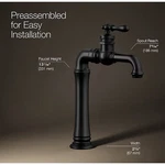 Kohler 72763-9M-BL Artifacts Gentlemen's Bath Faucet, Matte Black. Fixed Price $715.62.