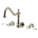 Kingston Brass Bel-air KS1286BPL Wall Mount Kitchen Faucet, Polished Nickel. Fixed Price $175.00.