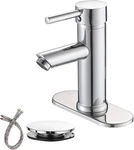 Chrome Bathroom Faucets, Single Handle One Hole Sink Faucet, Modern Com. Fixed Price $54.99.