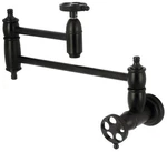 Kingston Brass KS310.RKZ Wendell 3.8 Gpm Wall Mounted Hole Pot - Black. Fixed Price $506.97.
