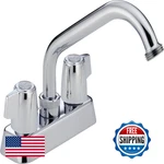 Peerless 2-HANDLE Centerset Utility Sink Faucet Chrome P299232. Fixed Price $60.56.