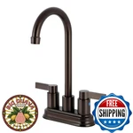 Kingston Brass KB8495NDL Nuvofusion 4" Centerset Bar Faucet, Oil Rubbed Bronze. Fixed Price $97.14.
