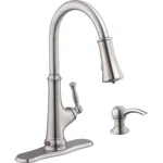 Touchless Led Single-handle Pull-down Sprayer Kitchen Faucet With Soap Dispenser. Fixed Price $269.41.