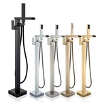 Bathroom Floor Mounted Free Standing Bathtub Faucet Filler Set Mixer. Fixed Price $89.00.