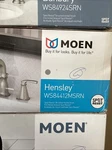 Moen Hensley Two Handle High Arc Bathroom Faucet - Spot Resist Brushed Nickel. Fixed Price $139.99.