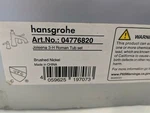 Hansgrohe Joleena Deck Mounted Roman Tub Filler In Brushed Nickel. 04776820. Fixed Price $149.00.