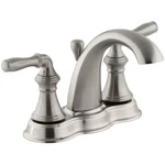 Kohler Devonshire Brushed Nickel Centerset Bathroom Faucet With Drain K-393-N4-B. Fixed Price $150.00.