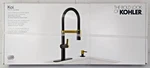 Kohler- Koi Matte Black Brass Kitchen Faucet With Soap Dispenser R26735-SD-BMB. Fixed Price $300.26.
