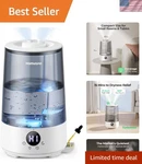 Ultra-quiet 3.6L Cool Mist Humidifier & Essential Oil Diffuser Top-fill Design. Fixed Price $45.00.