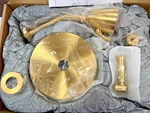 Phylrich DPB3130-004 Pressure Balance Shower Set Lever Handle Satin Brass. Fixed Price $430.00.