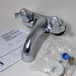 Delta 2520LF Chrome Two Handle Lavatory Sink Faucet Bathroom 1.2GPM 4" No Popup. Fixed Price $40.00.