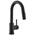 Tahanbath 12.8" 360 Swivel Black Kitchen Faucet With Pull Down Sprayer. Fixed Price $44.99.