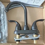 Jade 2 Handle Bathroom Faucet Matte Black 4" Center 8" Tall 5" Reach. Fixed Price $40.00.
