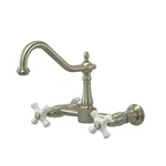 Kingston Brass KS124.PX Heritage 1.8 Gpm Widespread Bridge - Nickel. Fixed Price $259.97.