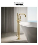 New Kohler Purist Floor-mount Bath Filler Brushed Moderne Brass K-T97328-4-2MB. Fixed Price $2882.97.