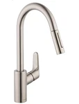 Hansgrohe Focus Stainless Steel High Arc Kitchen Faucet - 04505800 Optik. Fixed Price $299.98.