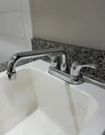 Gerber Allerton Two Handle Laundry Faucet 8" Spout 4" Centers G49-274 Chrome. Fixed Price $75.00.