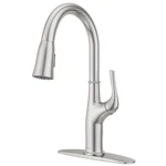 Pfister Highbury Kitchen Faucet With Pull Down Sprayer Single Handle Arc. Fixed Price $285.67.