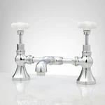 Signature Hardware SH449719CP Bridge Lavatory Faucet With Mushroom Type Overflow. Fixed Price $80.00.