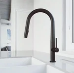 Vigo Greenwich Single Handle Pull-down Sprayer Kitchen Faucet Matte Black. Fixed Price $128.00.