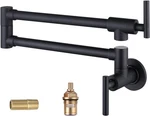 Wowow Pot Filler Faucet Matte Black, Brass Wall Mount. Fixed Price $136.17.