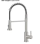 Gimili Kitchen Faucet With Pull Down Sprayer Single Hole Stainless Steel Sink. Fixed Price $50.00.