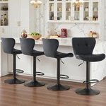 Modern Swivel Bar Stools Faux Leather Upholstered With Back For Kitchen Island!. Fixed Price $164.99.