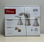 Pfister Venturi 2-HANDLE Bathroom Faucet, Brushed NICKEL,LF-049-VNGS. Fixed Price $75.00.