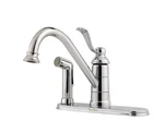 Pfister Portland 1-HANDLE Kitchen Faucet W/ Side Spray Polished Chrome GT34-3PC0. Fixed Price $60.00.